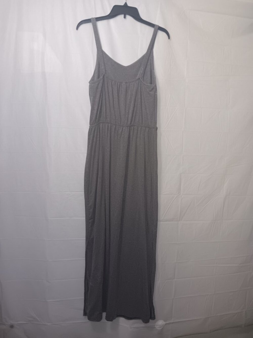 LILDY ADJUSTABLE BUTTON SPAGHETTI STRAP CINCHED WAIST SLIT SIDES MAXI DRESS - Picture 9 of 11